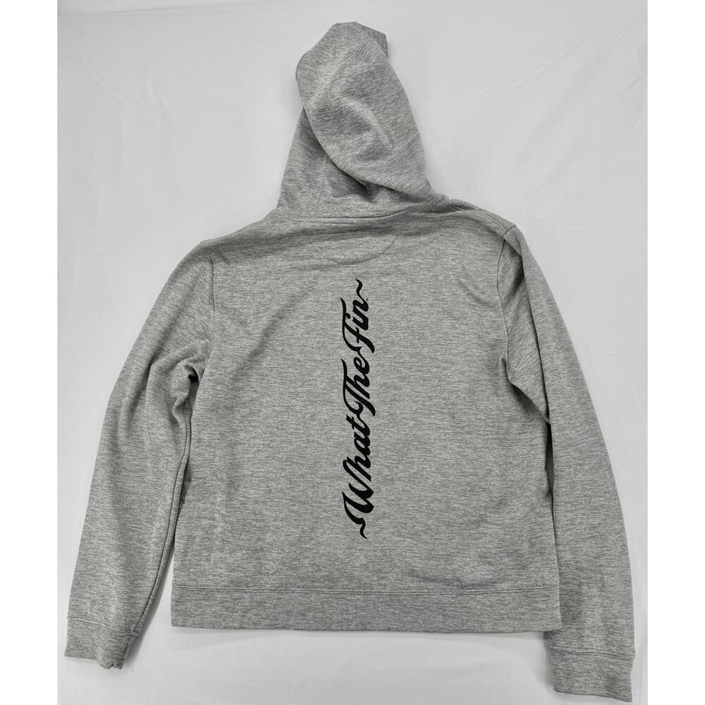 What The Fin Performance Fabric Hoodie Medium Gray Casual Fit Polyester - Picture 10 of 10